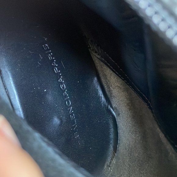 BALENCIAGA BLACK SUEDE BOOTS MADE IN ITALY SIZE 37 (7 US) - Picture 7 of 17